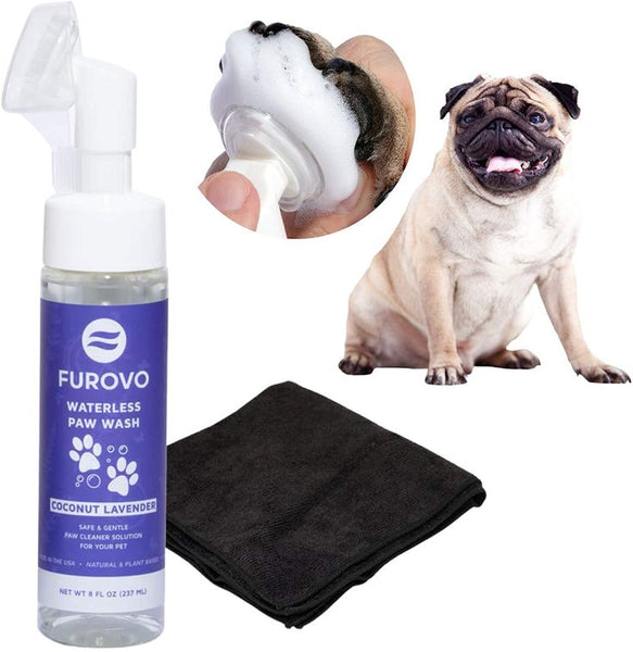 Furovo® Natural Waterless Pet Paw Cleaner with Built-in Brush Head in Coconut Lavender